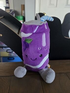 Giggle Scape Purple Plush Grape Soda Can Plush